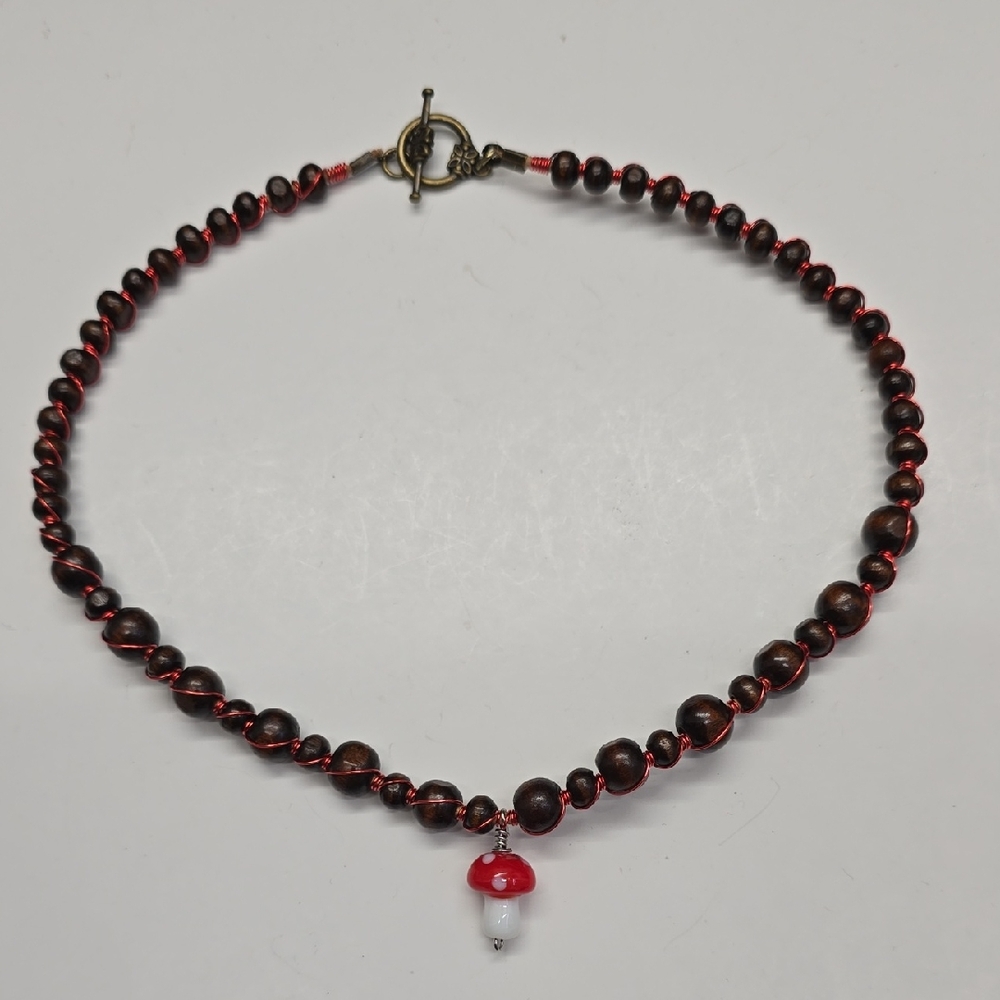 Handmade Mushroom Necklace